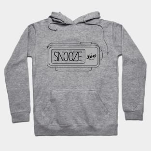 Snooze Alarm Clock Black Hoodie